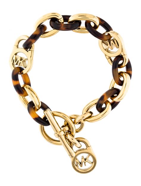 michael kors tortoise chain link bracelet